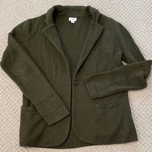 J. Crew Sweater Blazer Olive Heather